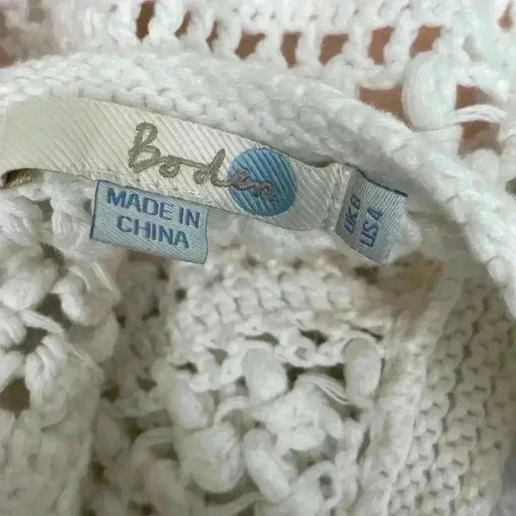 Boden Womens Crochet White Sweater Size 4 - Picture 5 of 6